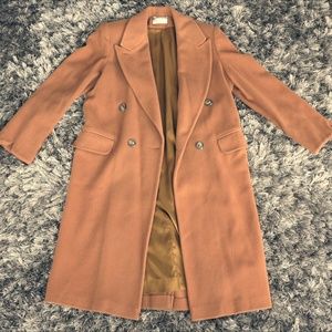 Beautiful dark camel wool/cashmere blend trench co